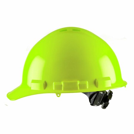 CORDOVA Duo Safety, Ratchet 4-Point Cap-Style Vented Hard Hat - Hi-Vis Lime H24R6V